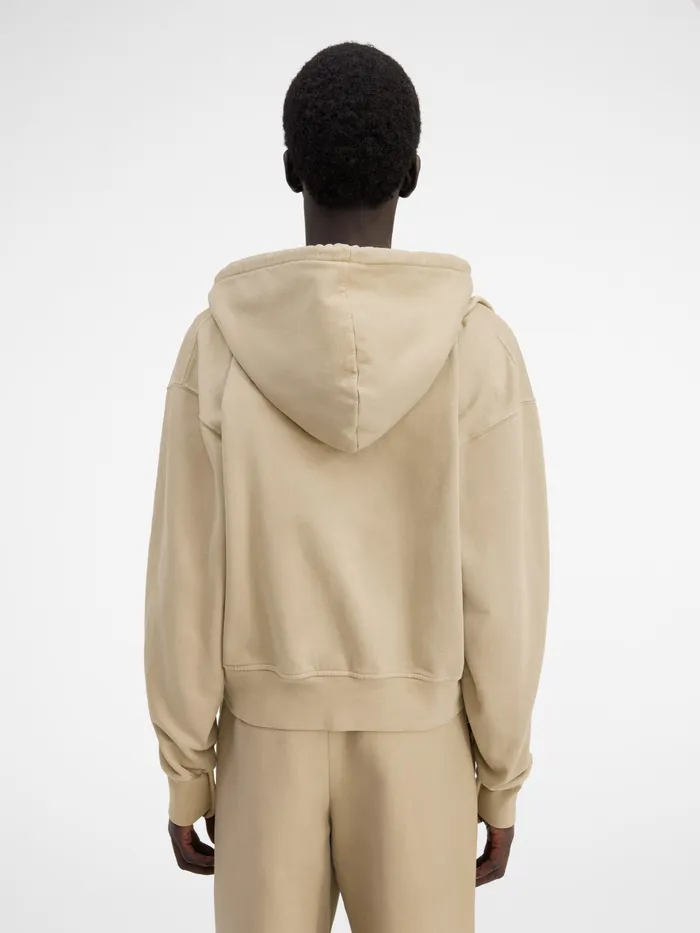 JACQUEMUS Sweatshirts and Joggings Wave Logo ZipUp Hoodie Beige 8211 Men