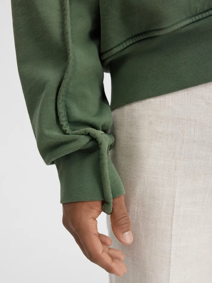 JACQUEMUS Sweatshirts and Joggings Wave Logo ZipUp Hoodie Dark Green 8211 Men