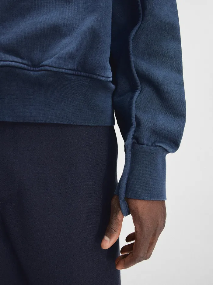 JACQUEMUS Sweatshirts and Joggings Wave Logo ZipUp Hoodie Dark Navy 8211 Men