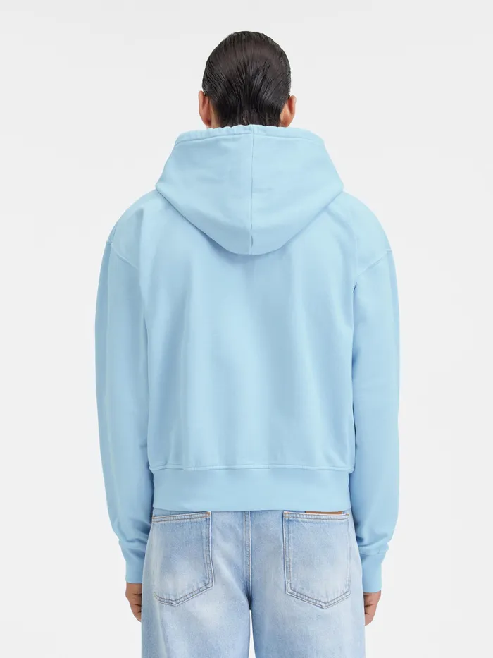 JACQUEMUS Sweatshirts and Joggings Wave Logo ZipUp Hoodie Light Blue 8211 Men