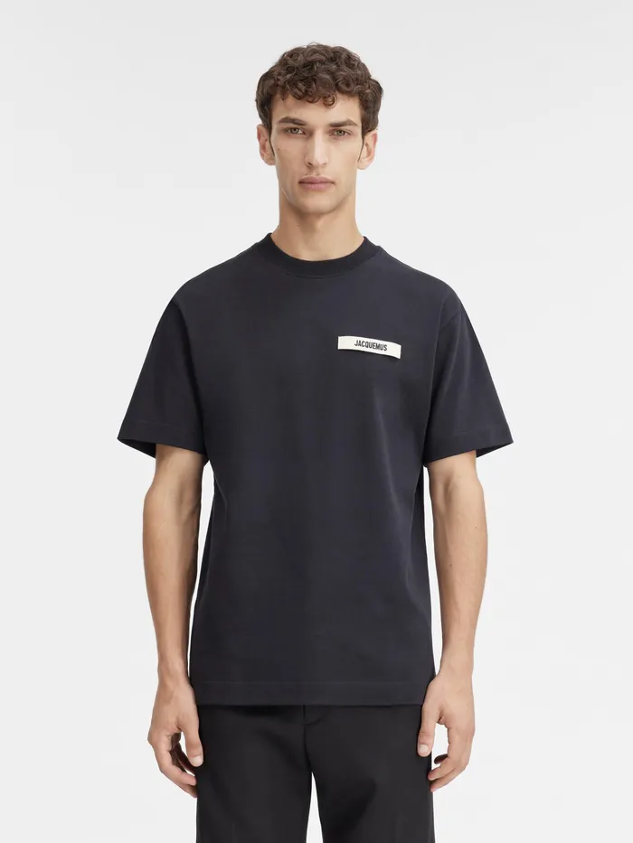 JACQUEMUS Tshirts Grosgrain Logo TShirt Black 8211 Men