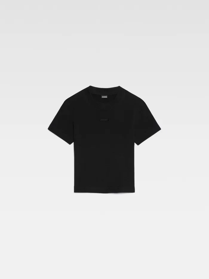 JACQUEMUS Tshirts Grosgrain Logo TShirt Black 8211 Women