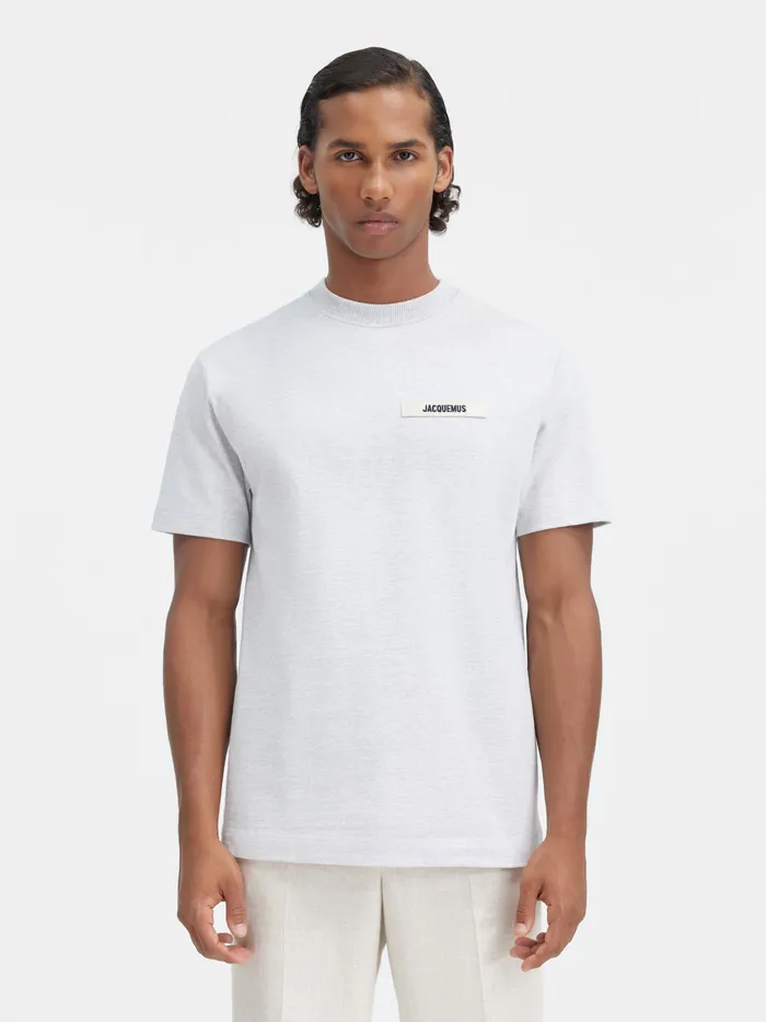 JACQUEMUS Tshirts Grosgrain Logo TShirt Grey 8211 Men
