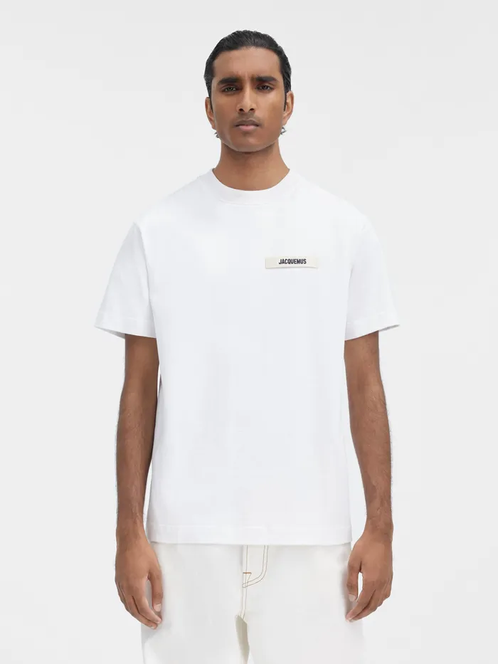 JACQUEMUS Tshirts Grosgrain Logo TShirt White 8211 Men