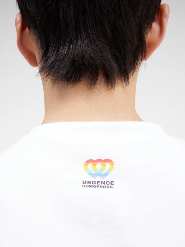 JACQUEMUS Tshirts Just Two Suns Holding Hands TShirt By Jacquemus X Pepo Moreno Print White 8211 Women