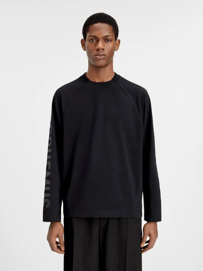 JACQUEMUS Tshirts Logo Sleeve TShirt Black 8211 Men