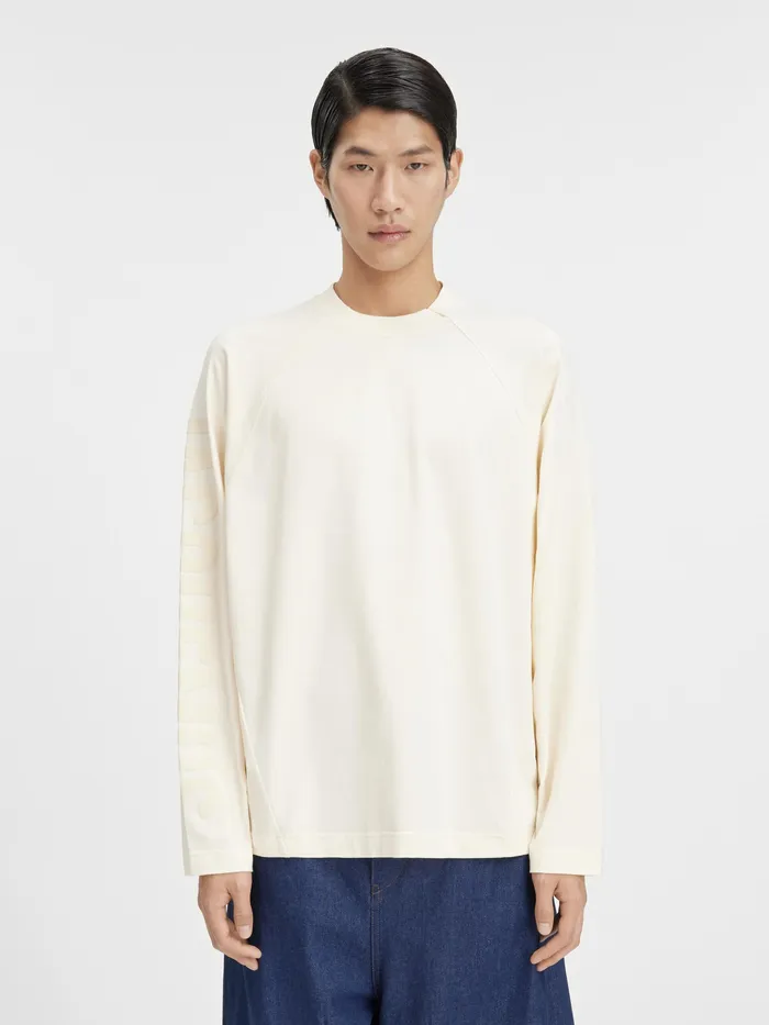 JACQUEMUS Tshirts Logo Sleeve TShirt Light Beige 8211 Men