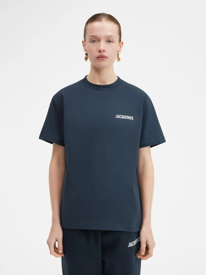 JACQUEMUS Tshirts Logo TShirt Dark Navy 8211 Women