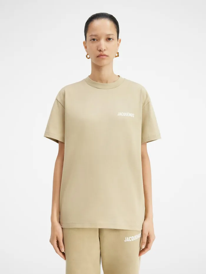 JACQUEMUS Tshirts Logo TShirt Light Khaki 8211 Men
