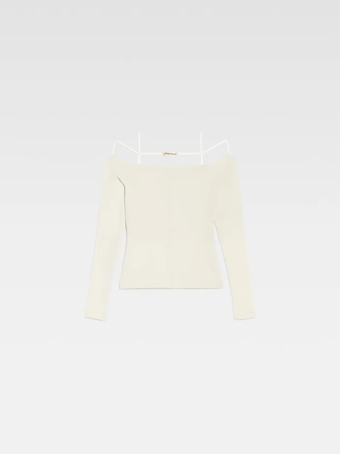 JACQUEMUS Tshirts Long Sleeve Lingerie TShirt Beige 8211 Women