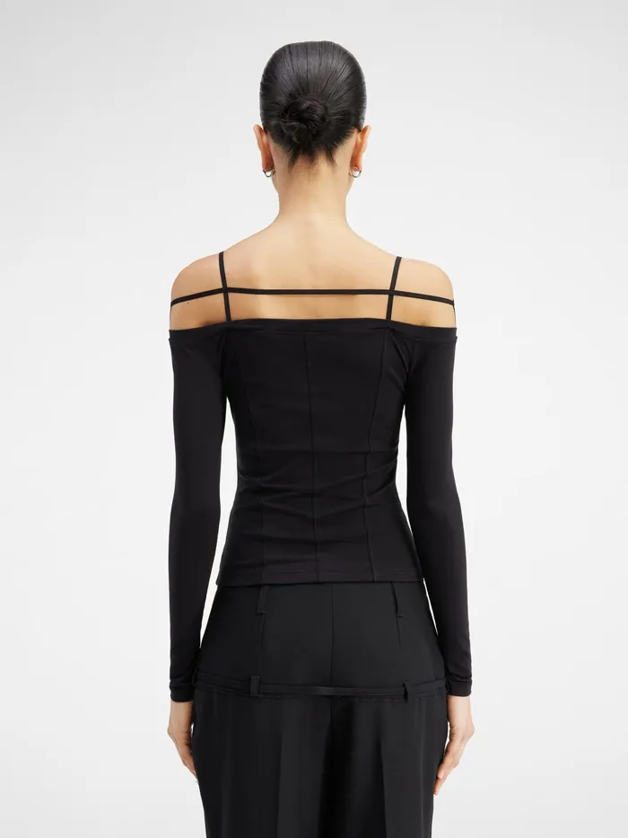 JACQUEMUS Tshirts Long Sleeve Lingerie TShirt Black 8211 Women