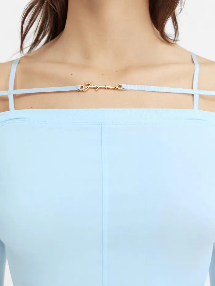 JACQUEMUS Tshirts Long Sleeve Lingerie TShirt Light Blue 8211 Women