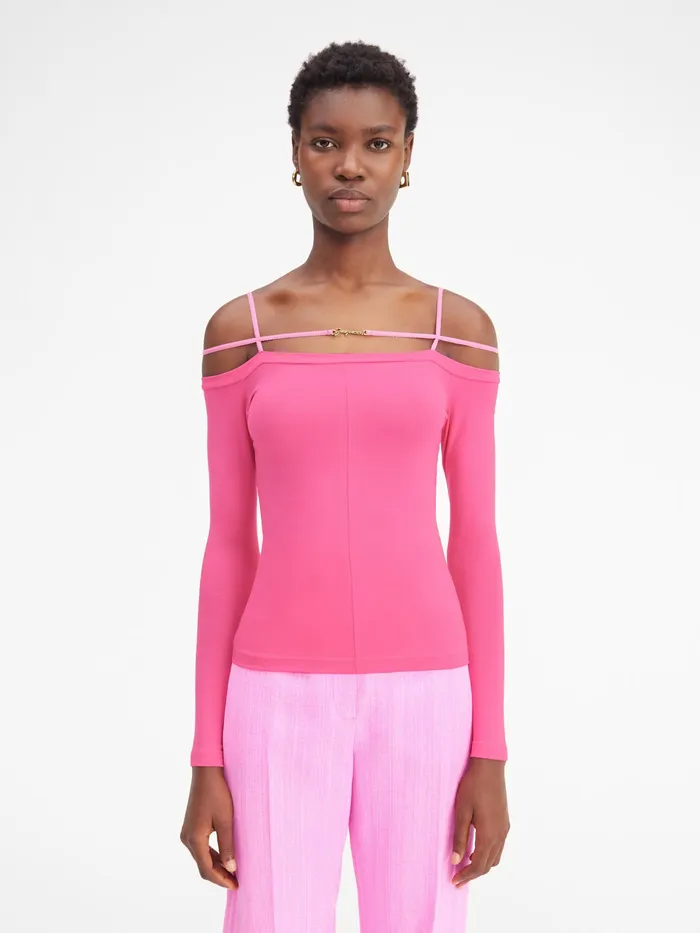 JACQUEMUS Tshirts Long Sleeve Lingerie TShirt Pink 8211 Women