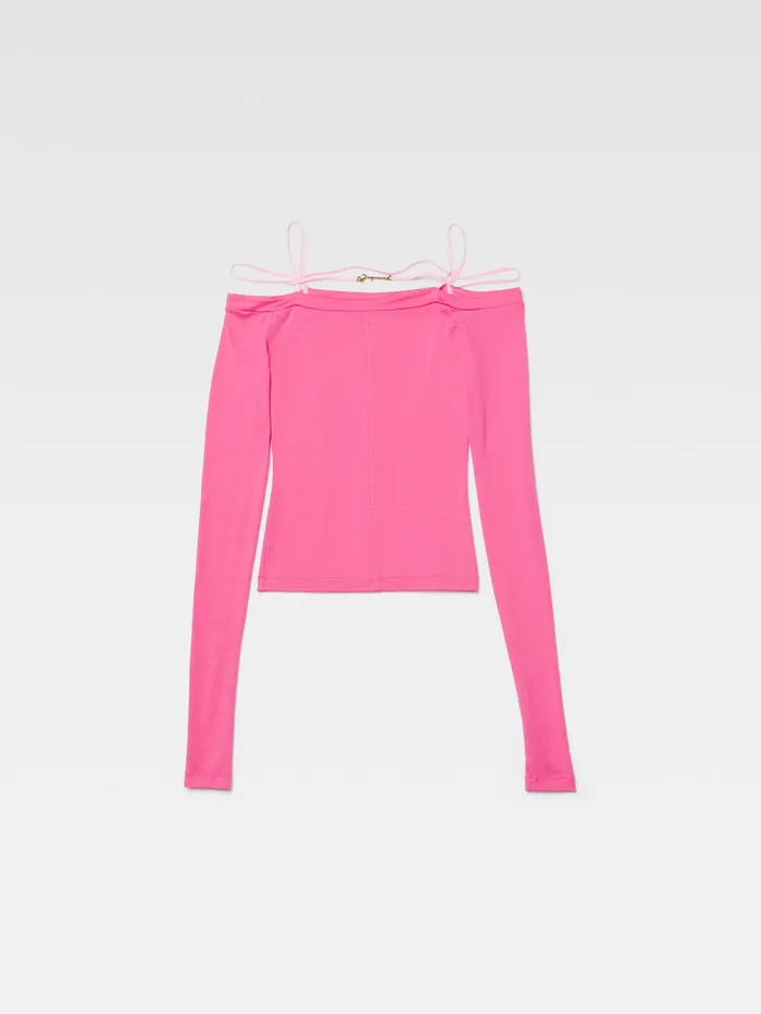 JACQUEMUS Tshirts Long Sleeve Lingerie TShirt Pink 8211 Women
