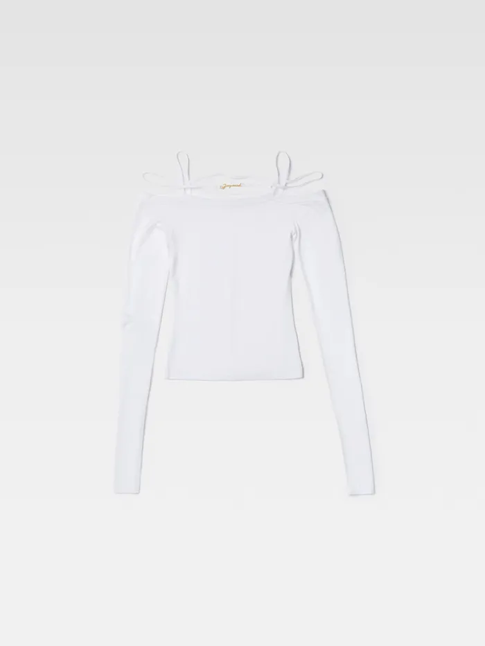 JACQUEMUS Tshirts Long Sleeve Lingerie TShirt White 8211 Women