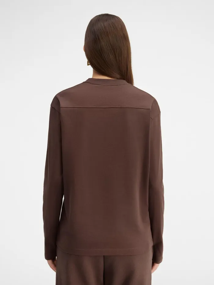 JACQUEMUS Tshirts Long Sleeve TShirt With Printed Logo Brown 8211 Men