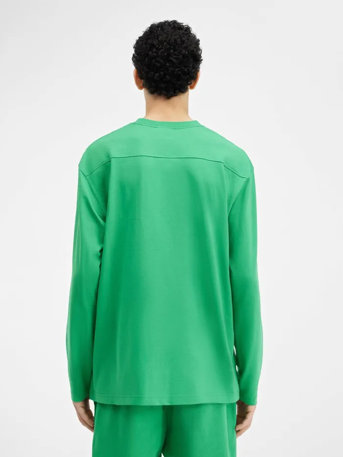 JACQUEMUS Tshirts Long Sleeve TShirt With Printed Logo Green 8211 Women