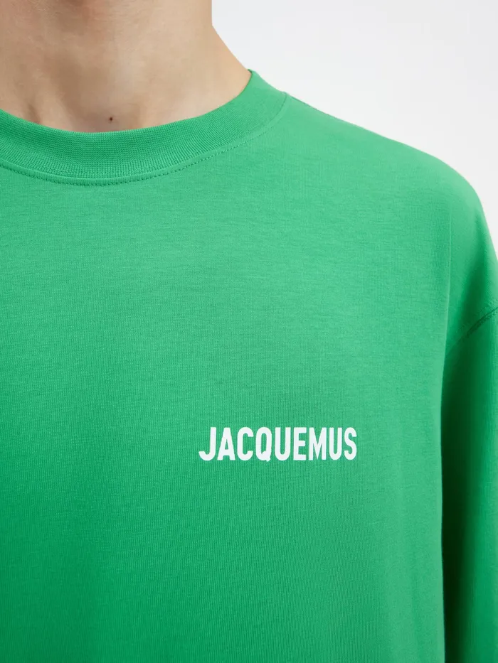 JACQUEMUS Tshirts Long Sleeve TShirt With Printed Logo Green 8211 Women