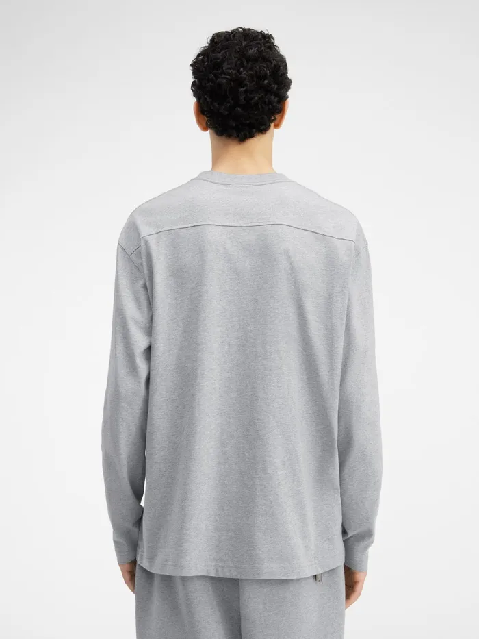 JACQUEMUS Tshirts Long Sleeve TShirt With Printed Logo Grey 8211 Women