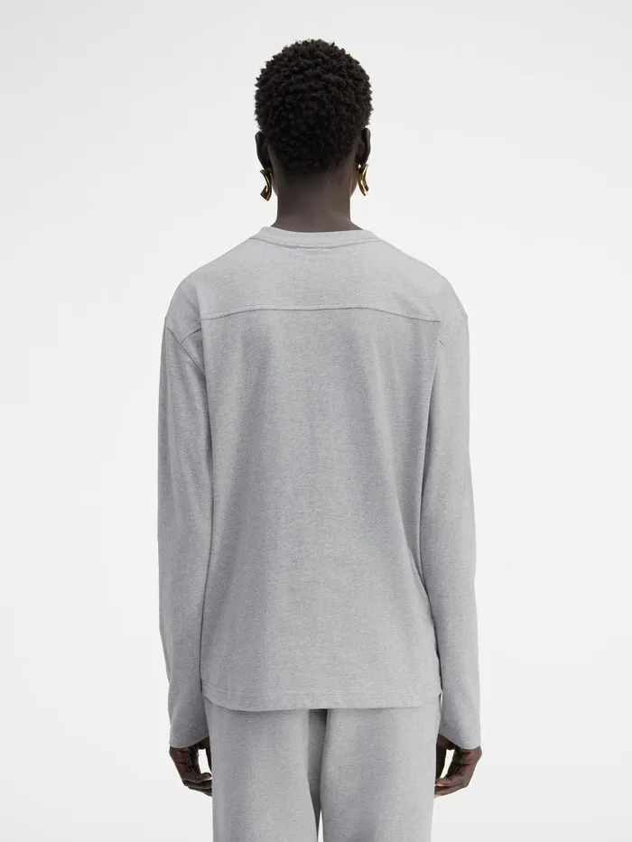 JACQUEMUS Tshirts Long Sleeve TShirt With Printed Logo Grey 8211 Women