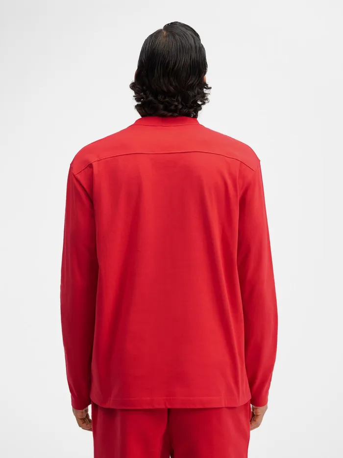 JACQUEMUS Tshirts Long Sleeve TShirt With Printed Logo Red 8211 Women