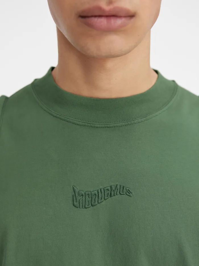 JACQUEMUS Tshirts Piped Sleeve TShirt Dark Green 8211 Men
