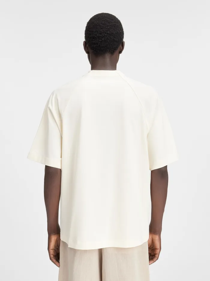 JACQUEMUS Tshirts Raglan Logo TShirt Light Beige 8211 Men