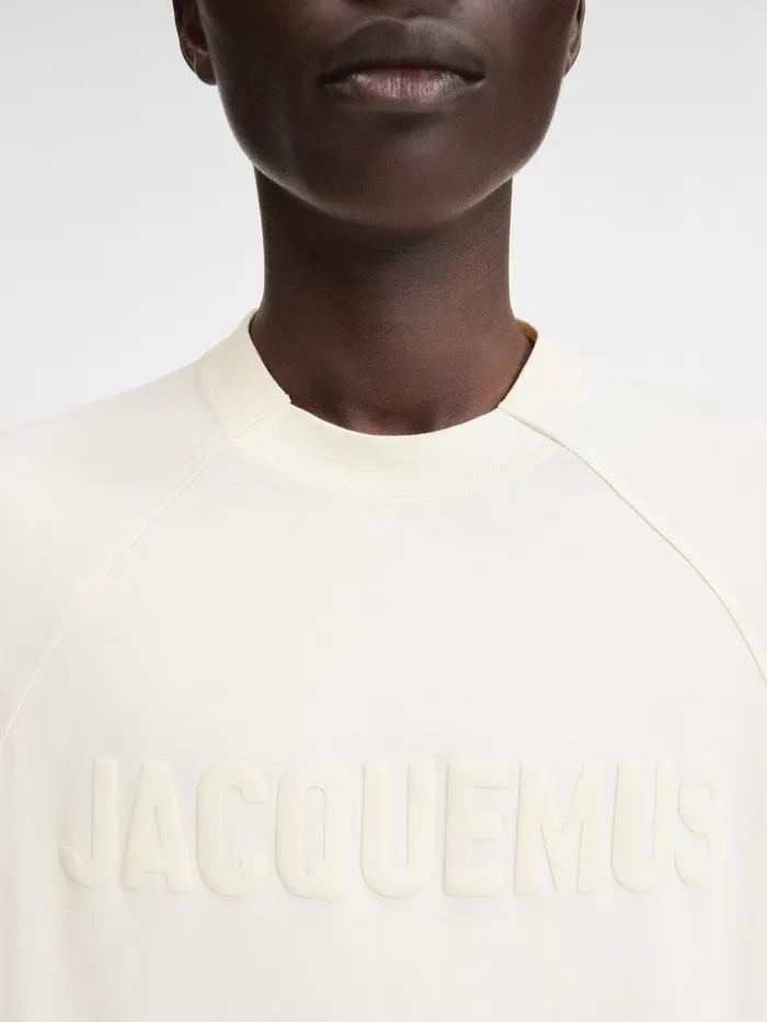 JACQUEMUS Tshirts Raglan Logo TShirt Light Beige 8211 Men