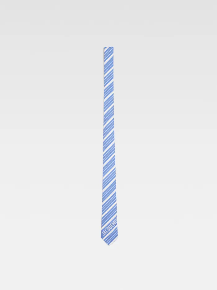 JACQUEMUS Textile Accessories Jacquard Logo Tie Jacquard Bluewhite 8211 Women JACQUEMUS Textile Accessories Jacquard Logo Tie Jacquard Bluewhite 8211 Women
