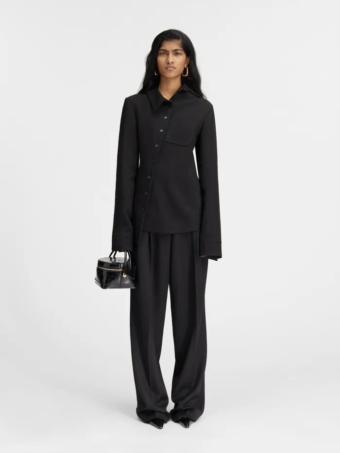 JACQUEMUS Tops Asymmetric Shirt Black 8211 Women