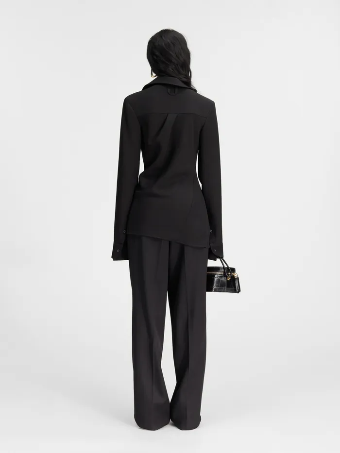JACQUEMUS Tops Asymmetric Shirt Black 8211 Women
