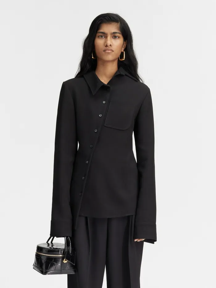 JACQUEMUS Tops Asymmetric Shirt Black 8211 Women