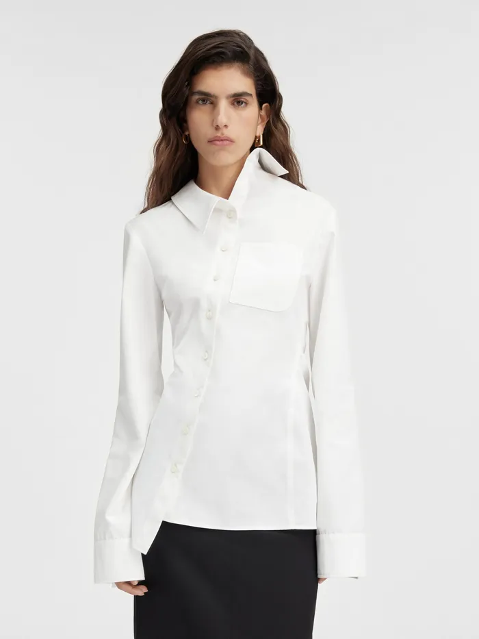 JACQUEMUS Tops Asymmetric Shirt White 8211 Women