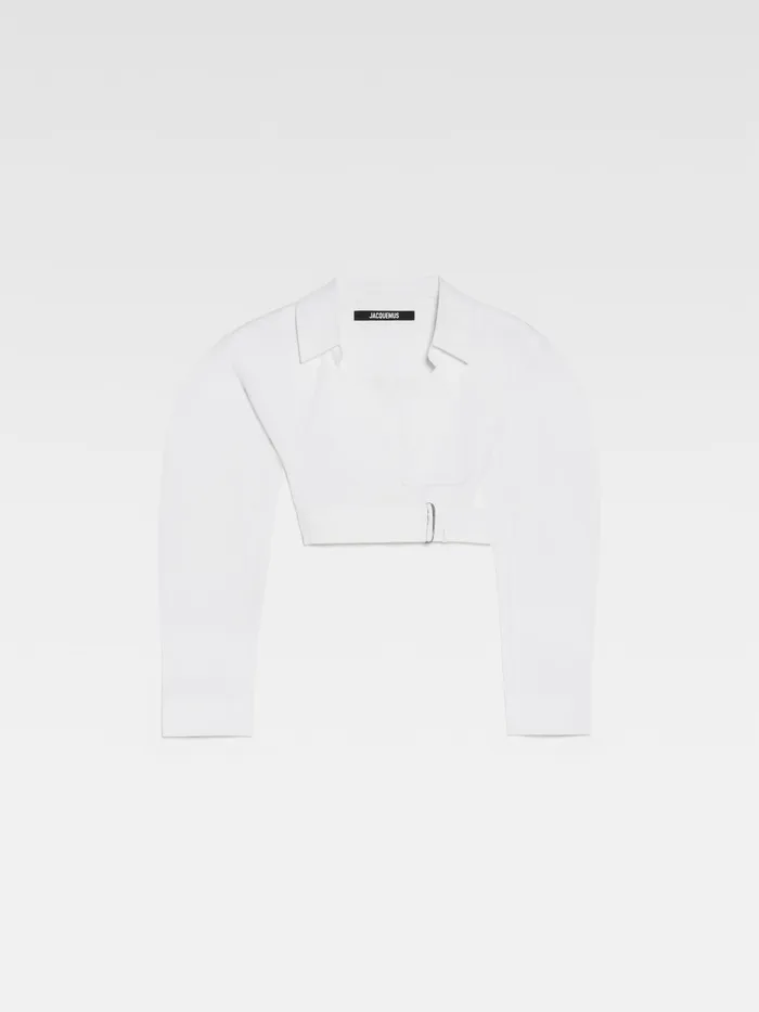 JACQUEMUS Tops Belted Bolero Shirt White 8211 Women