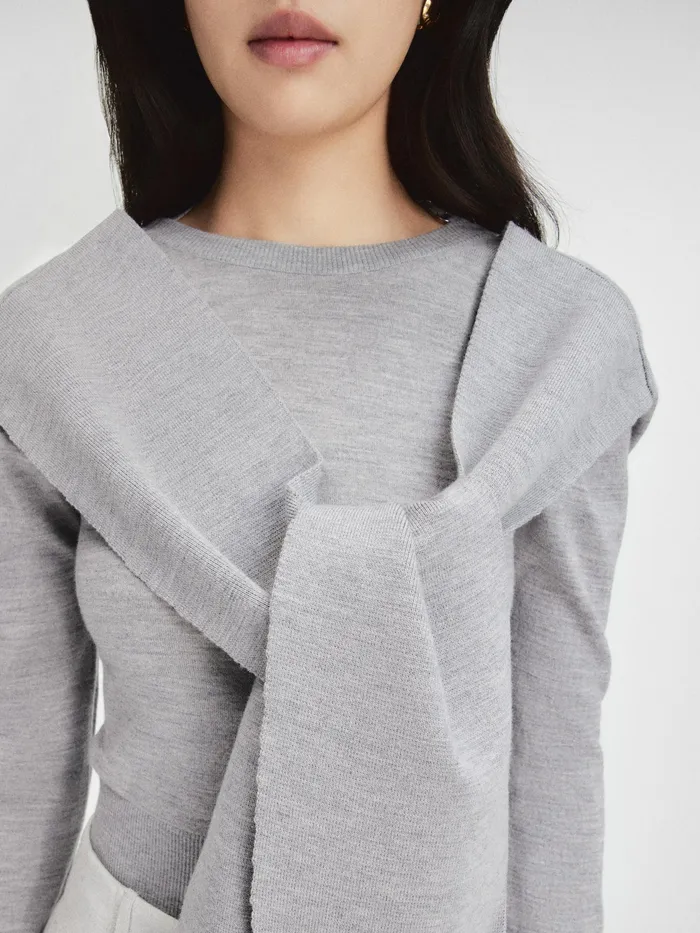 JACQUEMUS Tops Cardigan Sweater Grey 8211 Women