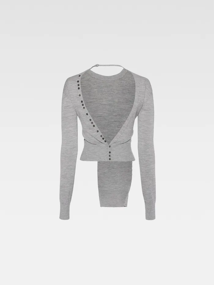 JACQUEMUS Tops Cardigan Sweater Grey 8211 Women