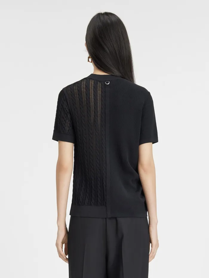 JACQUEMUS Tops Contrast Knit Top Black 8211 Women