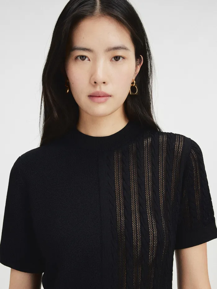 JACQUEMUS Tops Contrast Knit Top Black 8211 Women