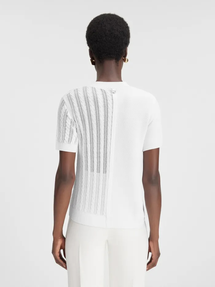 JACQUEMUS Tops Contrast Knit Top Offwhite 8211 Women