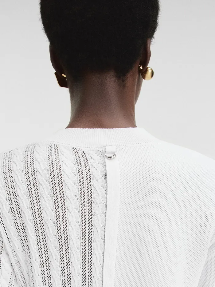 JACQUEMUS Tops Contrast Knit Top Offwhite 8211 Women