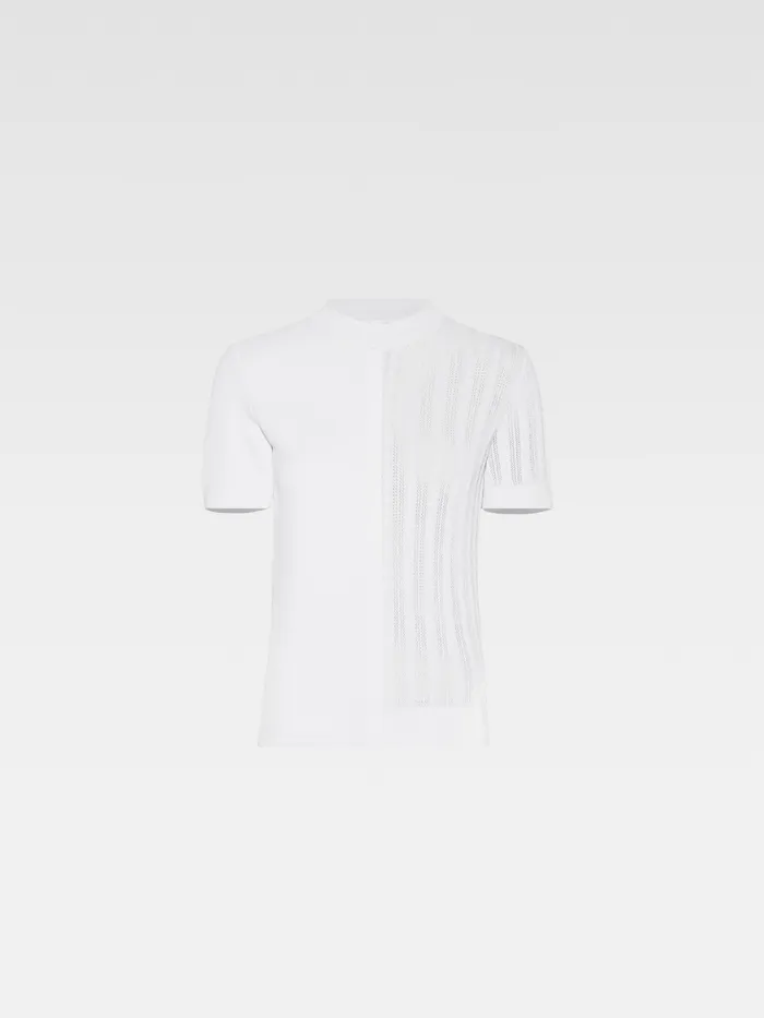 JACQUEMUS Tops Contrast Knit Top Offwhite 8211 Women
