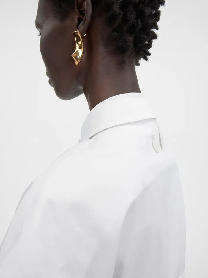 JACQUEMUS Tops Cropped Belted Shirt White 8211 Women