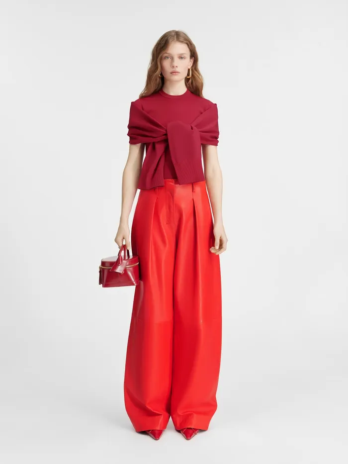JACQUEMUS Tops Faux Cardigan Top Dark Red 8211 Women