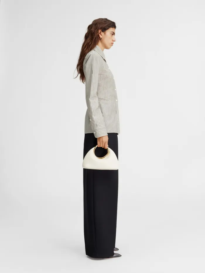 JACQUEMUS Tops Fitted Backless Shirt Jacquard Greenbeige 8211 Women