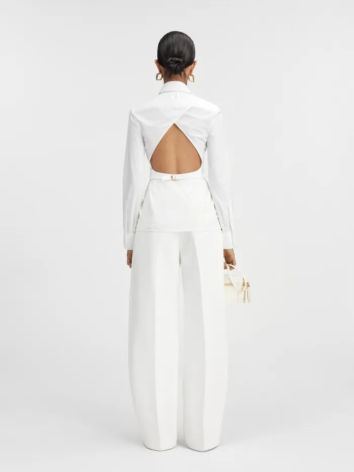 JACQUEMUS Tops Fitted Backless Shirt White 8211 Women