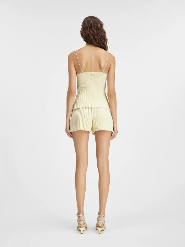 JACQUEMUS Tops Folded Tank Top Light Yellow 8211 Women