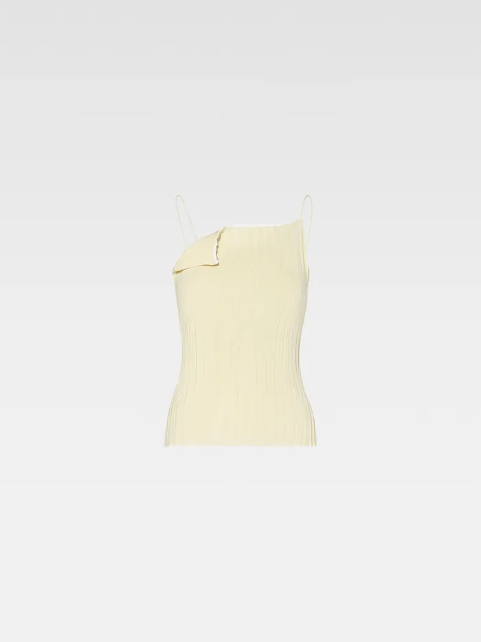 JACQUEMUS Tops Folded Tank Top Light Yellow 8211 Women