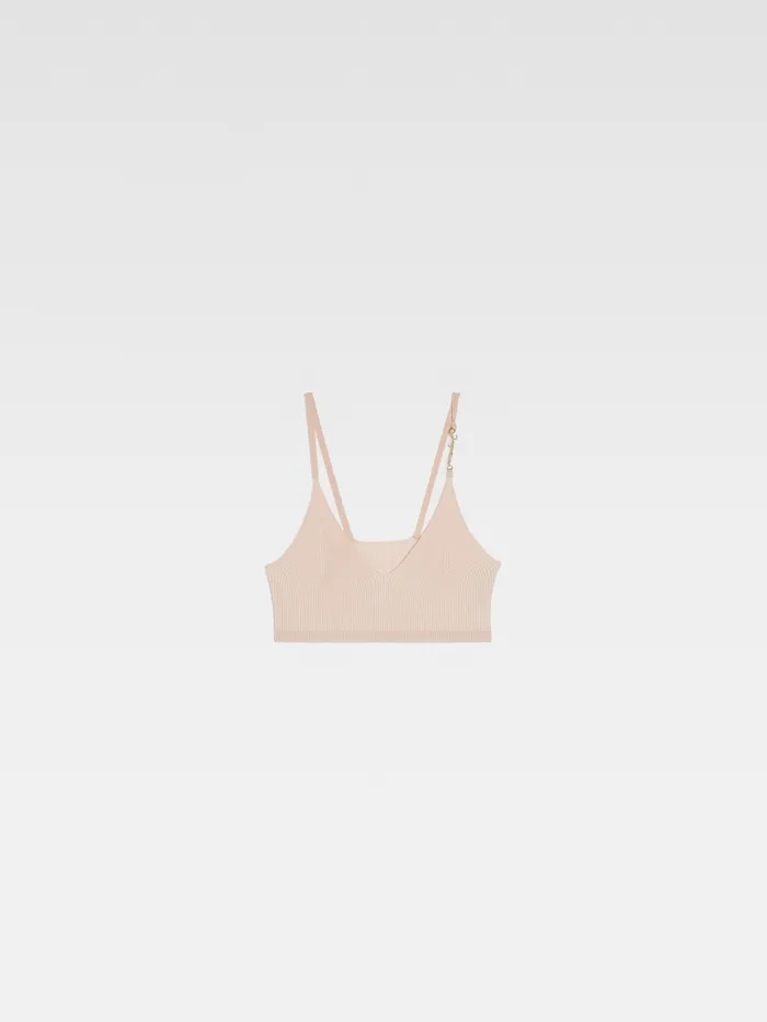 JACQUEMUS Tops Knit Bra Beige 8211 Women
