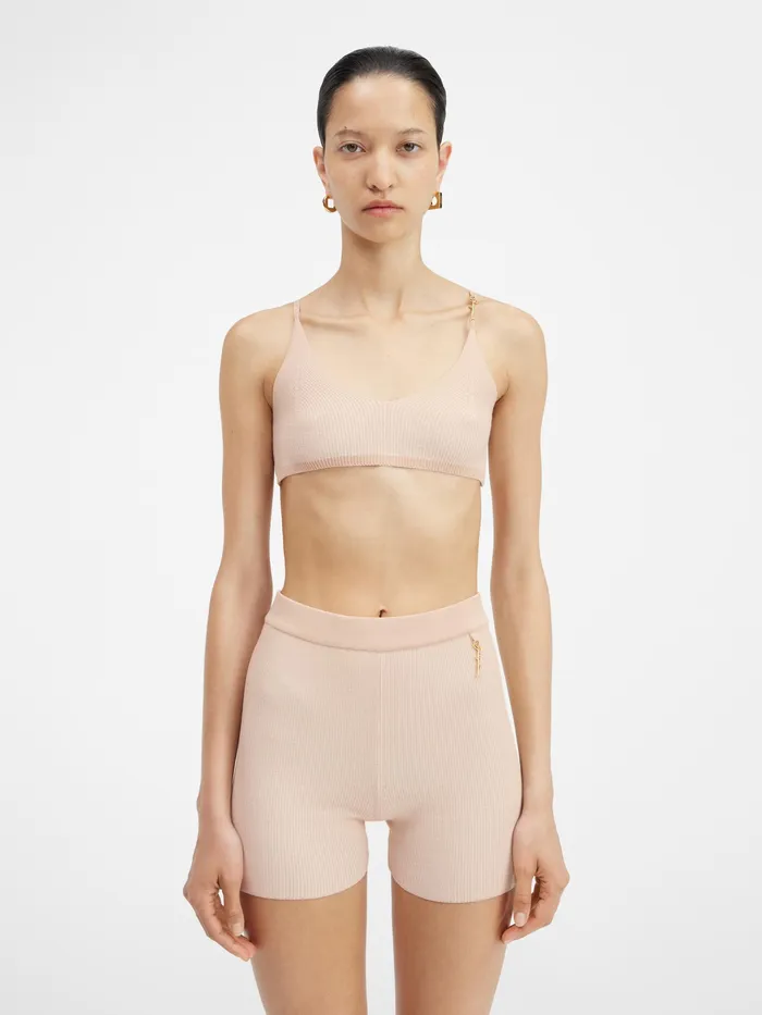 JACQUEMUS Tops Knit Bra Beige 8211 Women