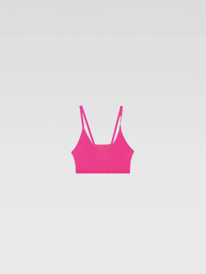 JACQUEMUS Tops Knit Bra Pink 8211 Women